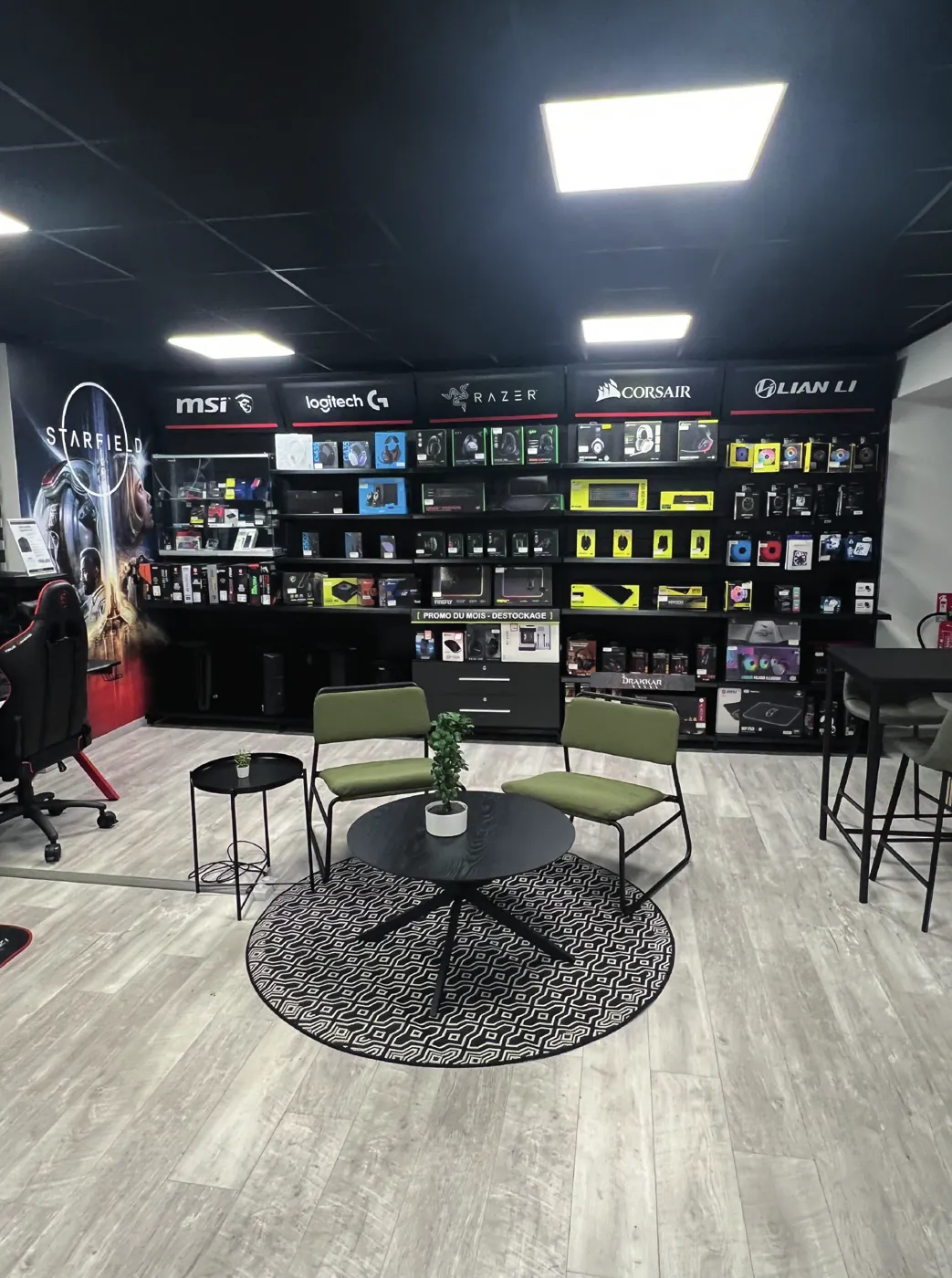 Espace gaming d'une boutique TeamClic