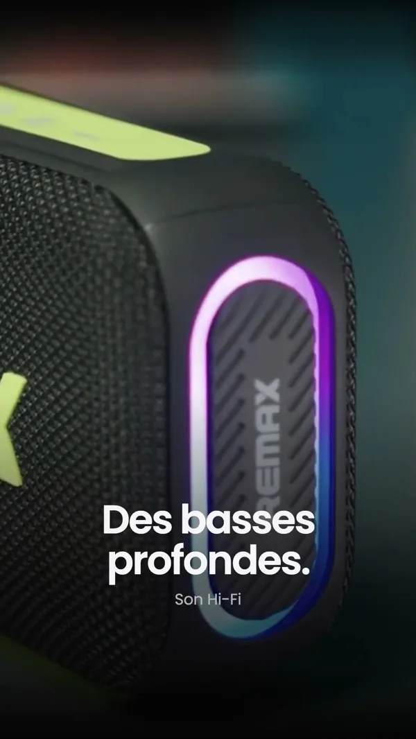 REMAX RB-M10 — Le son, en grand : enceinte Bluetooth 20 W étanche