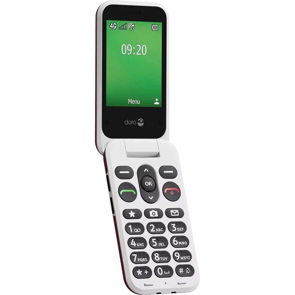 Doro Leva E22 7.11 Cm (2.8") 127.8 G Red. White Feature Phone