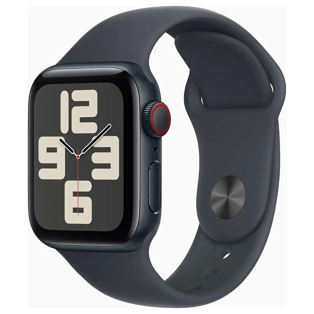 Apple Watch SE (2024) (Noir, 40mm, Oui, S/M)