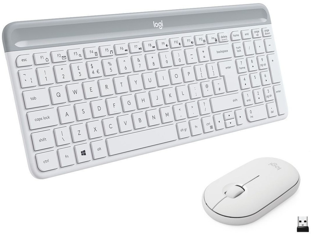 Logitech MK470 Slim Wireless Keyboard and Mouse Combo in Off-white