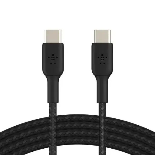 [CAB004BT1MBK] CABLE BELKIN Tressé USB-C vers USB-C 1m (Noir)