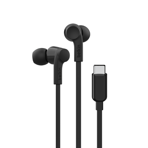 BELKIN Ecouteurs Filaires USB-C avec Micro (Noir)